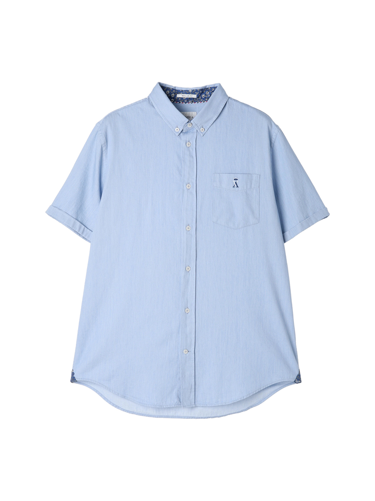 VICOMTE A.(ヴィコント アー) |CLIVE25 M SS GARMENT DYE SHIRT