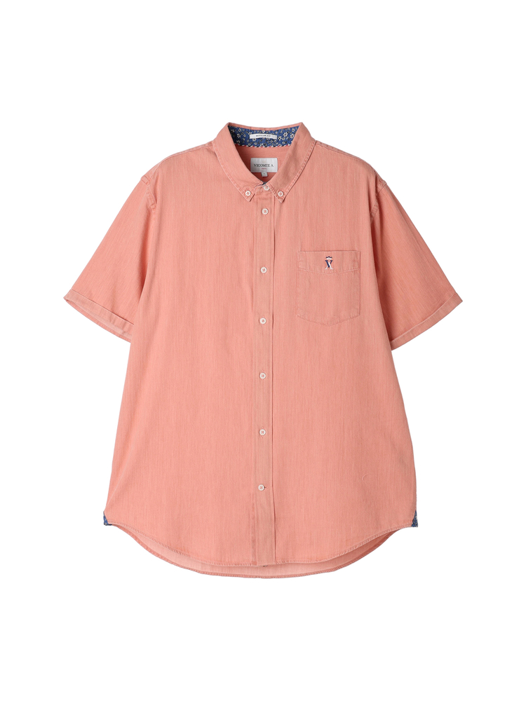 VICOMTE A.(ヴィコント アー) |CLIVE25 M SS GARMENT DYE SHIRT