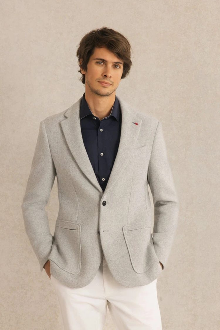 ヘリンボーンブレザー