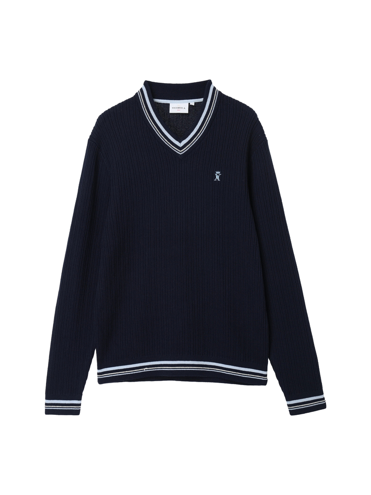 VICOMTE A.(ヴィコント アー) |KING M V NECK CLUB JUMPER