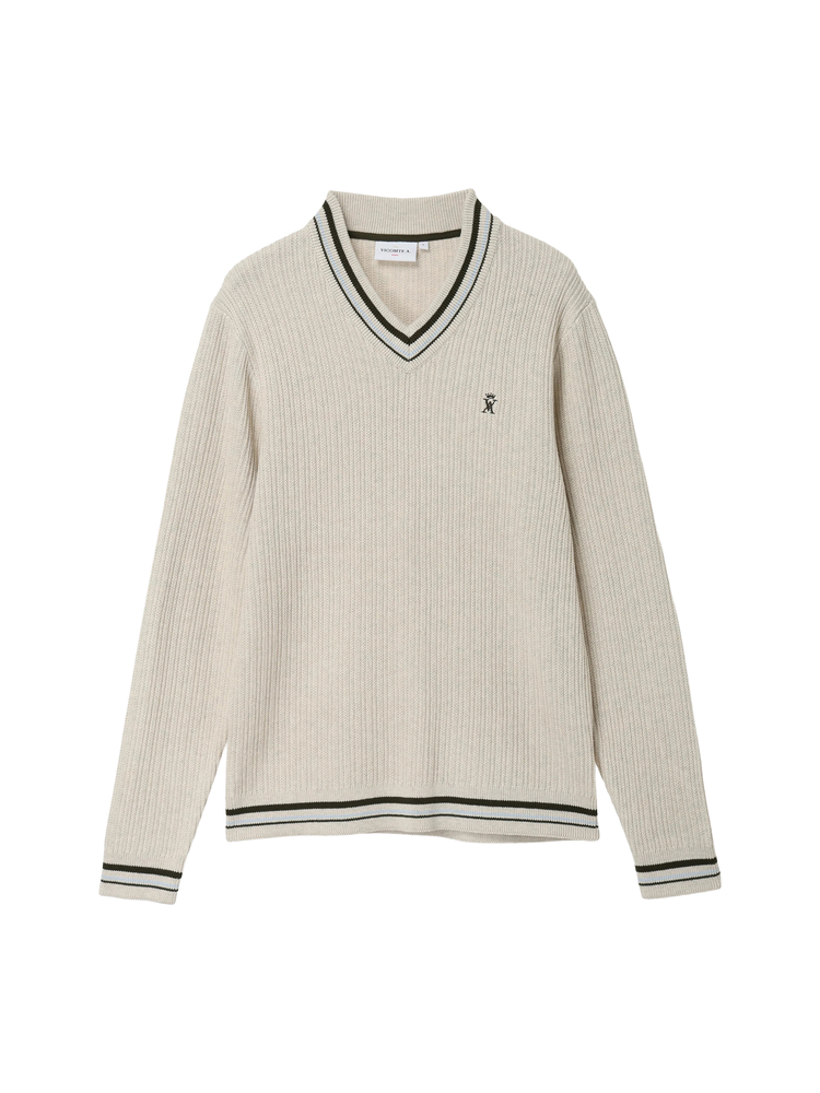 VICOMTE A.(ヴィコント アー) |KING M V NECK CLUB JUMPER