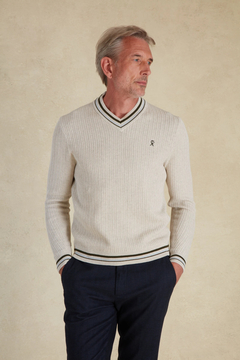 VICOMTE A.(ヴィコント アー) |KING M V NECK CLUB JUMPER