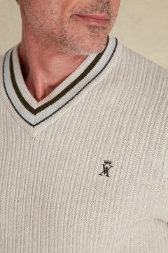 VICOMTE A.(ヴィコント アー) |KING M V NECK CLUB JUMPER