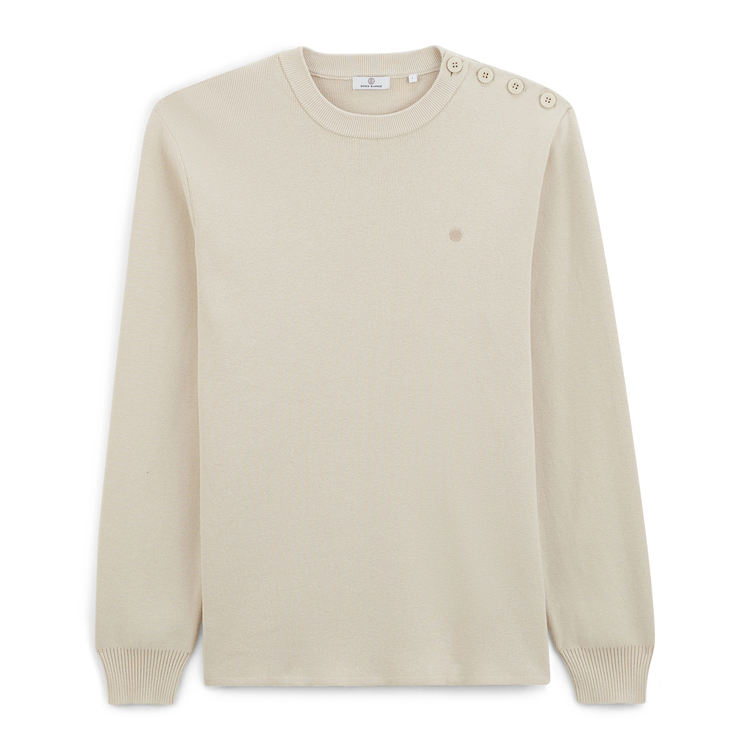 SERGE BLANCO(セルジュブランコ) |ROUND NECK DETAILED SWEATER ラウンドネックディティールセーター