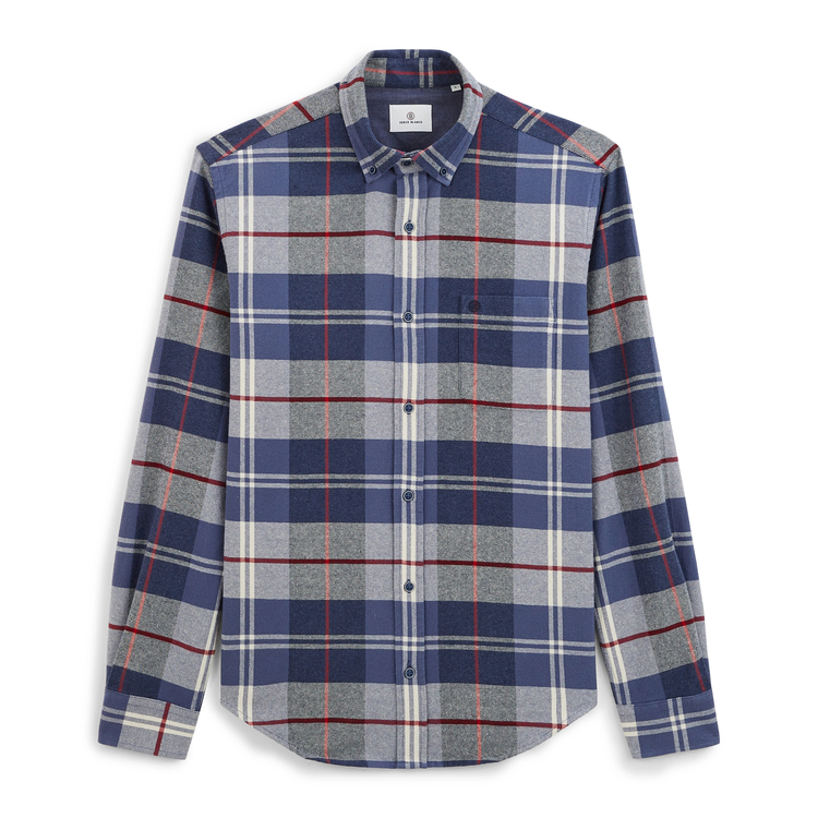 SERGE BLANCO(セルジュブランコ) |LS CHECK SHIRT ブルーチェック長袖シャツ