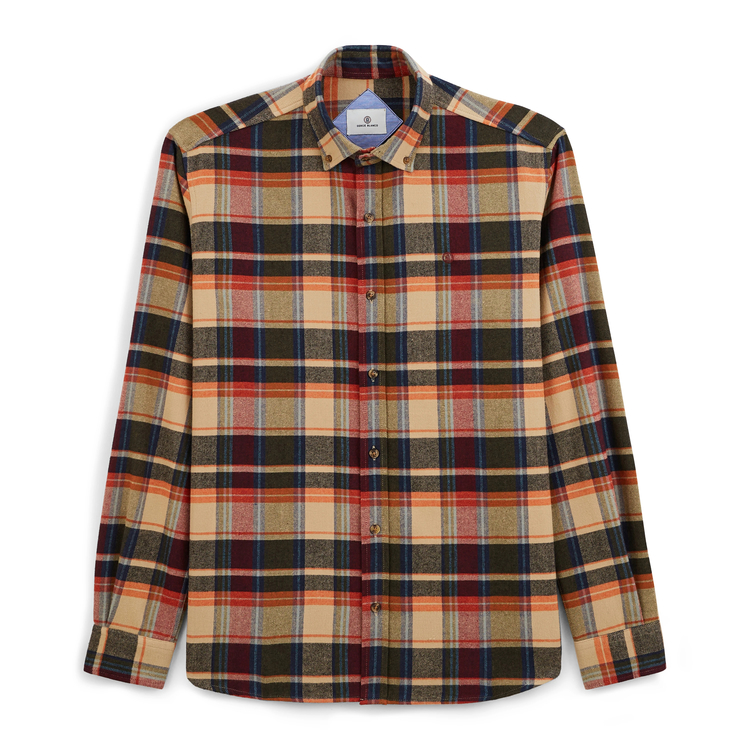 SERGE BLANCO(セルジュブランコ) |LS CHECK SHIRT オレンジチェック長袖シャツ