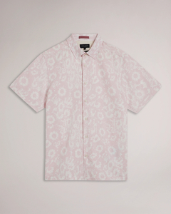 TED BAKER(テッドベーカー) |FLAISBY  リネンブレンド フラワープリント 半袖シャツ