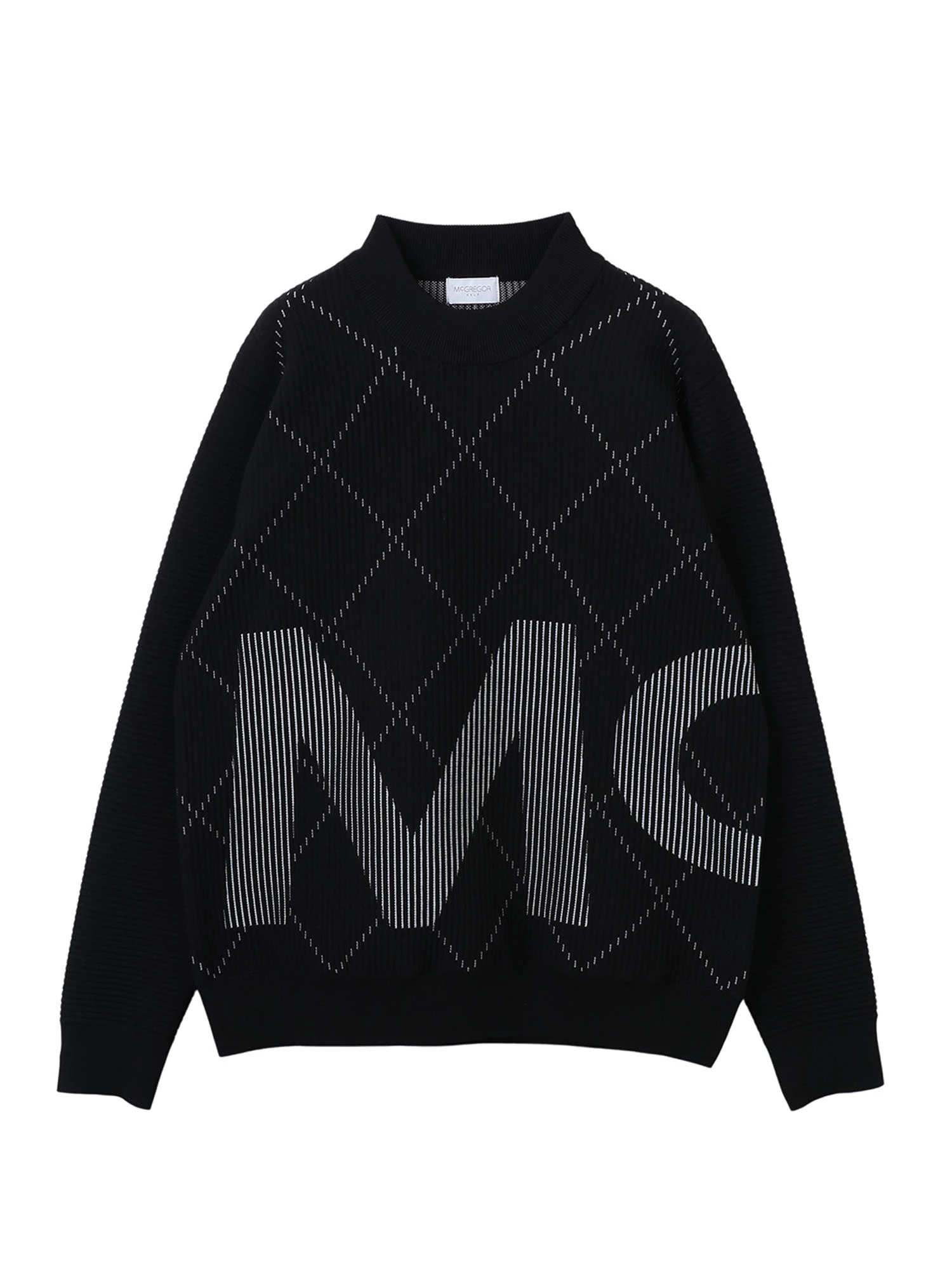 マクレガー セーター メンズ 111633803 前身頃に織柄入り ハーフジップセーター ニット L