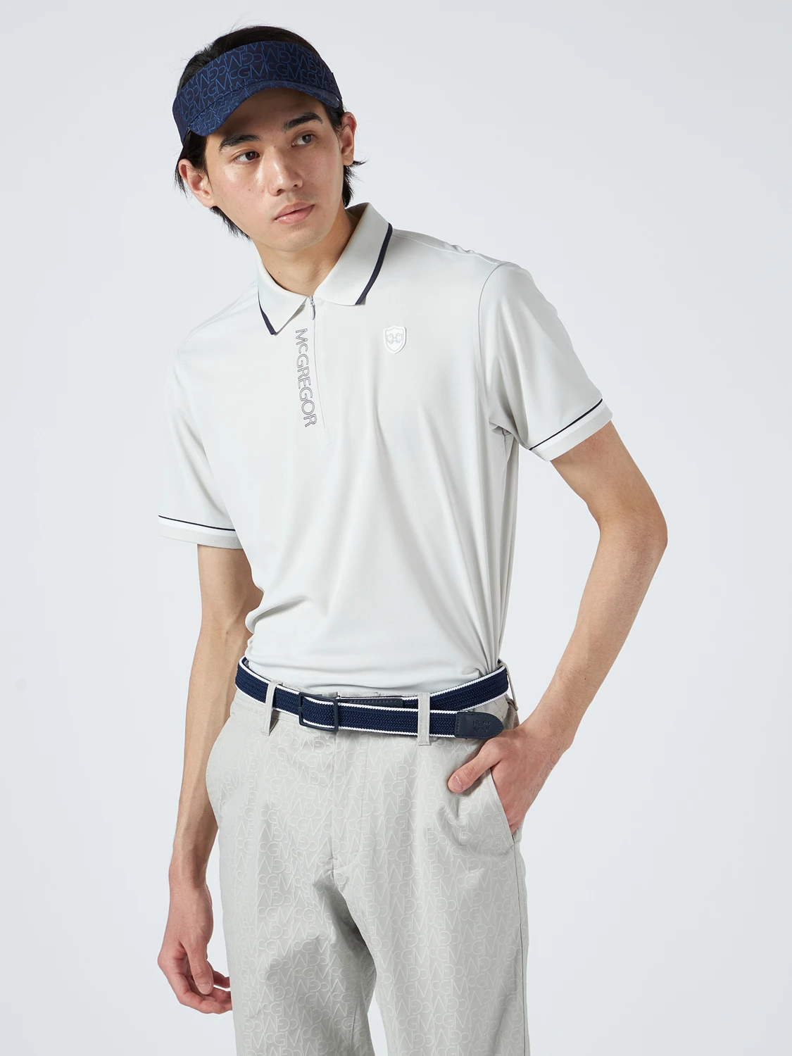 マックレガーゴルフ別注JALオリジナルストライプポロシャツサイズL