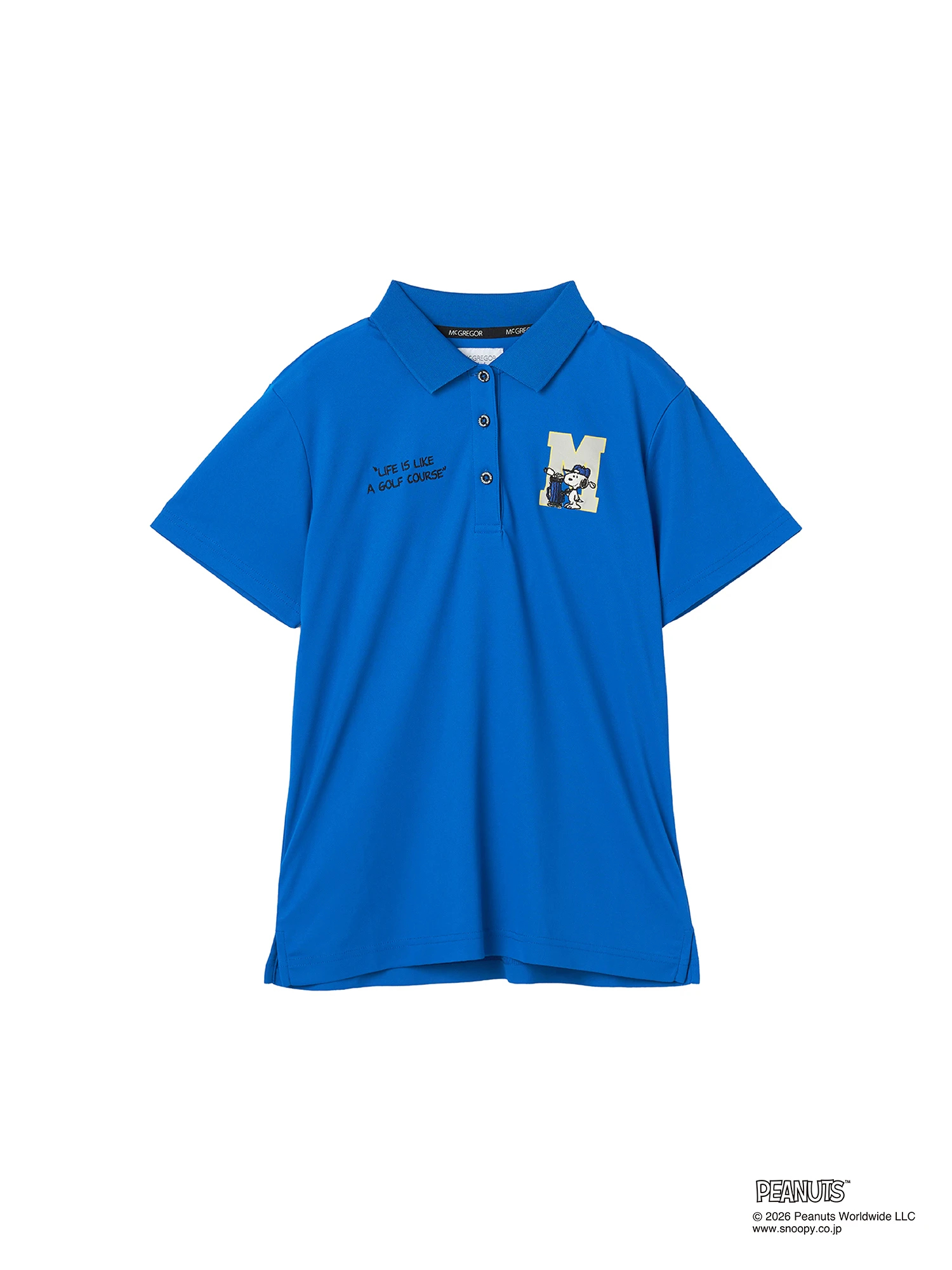 gravis golf ポロシャツ M 青 新品未使用品 McGREGOR GOLF（マックレガー ゴルフ）｜ポロシャツ(半袖)｜【PEANUTS