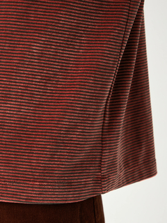 Mc McGREGOR(エムシー マックレガー) |Velour Stripe Mock Neck Tee ベロアボーダーモックネックT