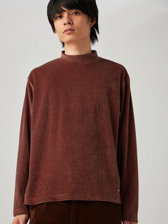 Mc McGREGOR(エムシー マックレガー) |Velour Stripe Mock Neck Tee ベロアボーダーモックネックT