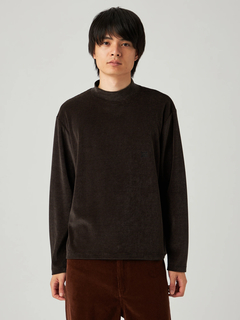 Mc McGREGOR(エムシー マックレガー) |Velour Stripe Mock Neck Tee ベロアボーダーモックネックT