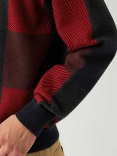 Mc McGREGOR(エムシー マックレガー) |Big Check Cotton-Cashmere Crew Neck Sweater ビッグチェックコットンカシミヤクルーネックニット