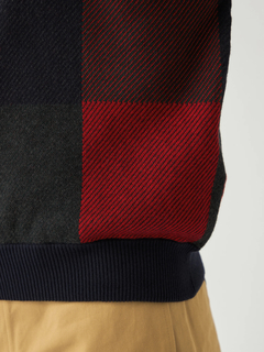 Mc McGREGOR(エムシー マックレガー) |Big Check Cotton-Cashmere Crew Neck Sweater ビッグチェックコットンカシミヤクルーネックニット