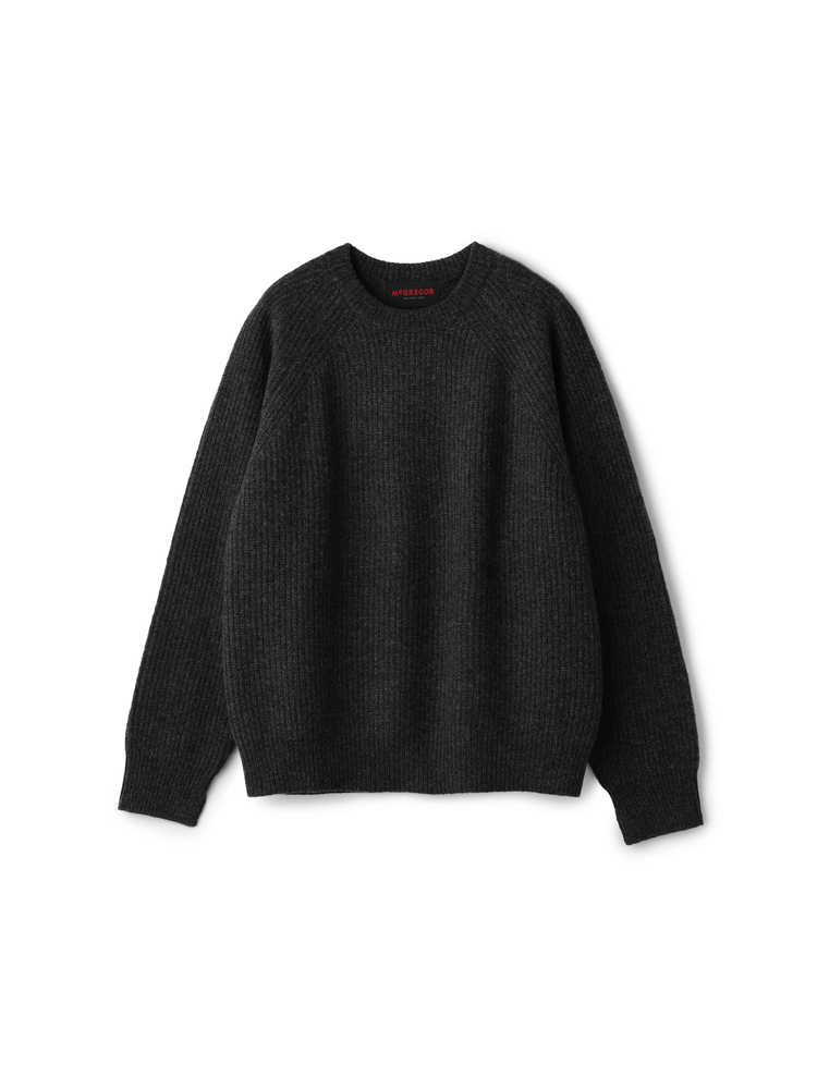 Mc McGREGOR(エムシー マックレガー) |Crew Neck Ribbed Sweater クルーネックリブニット