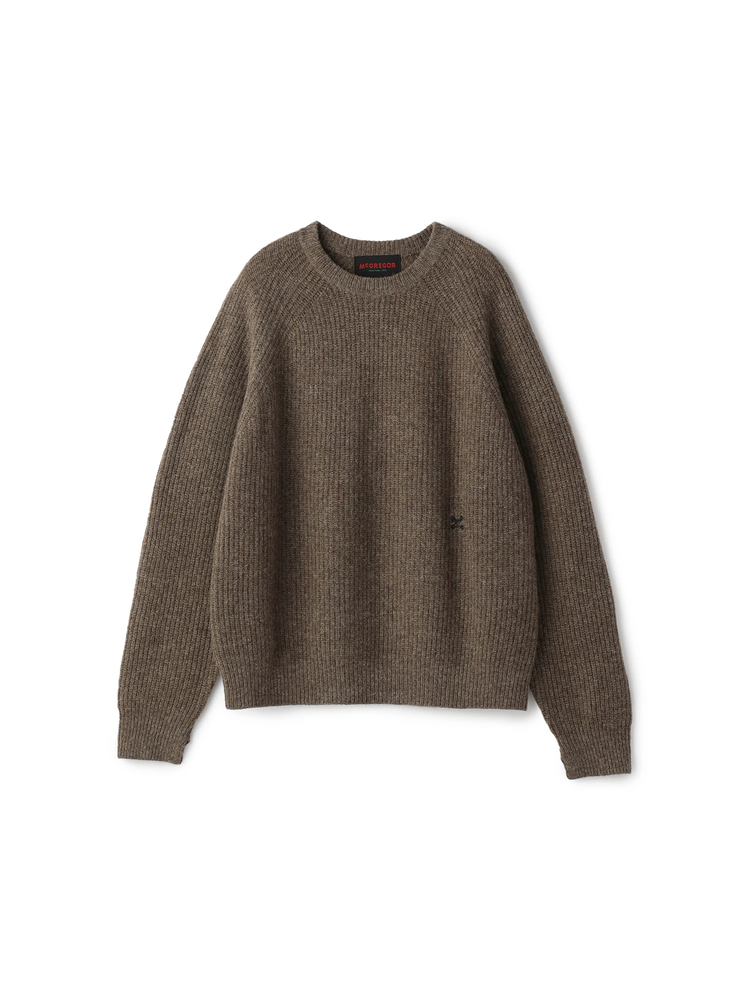 Mc McGREGOR(エムシー マックレガー) |Crew Neck Ribbed Sweater クルーネックリブニット