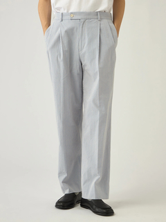 Mc McGREGOR(エムシー マックレガー) |Seersucker Two-Pleat Wide-Leg Trousers