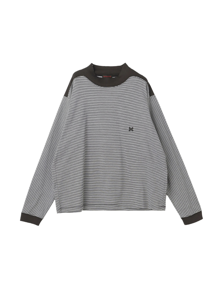 Mc McGREGOR(エムシー マックレガー) |Striped Mock-Neck LS Tee